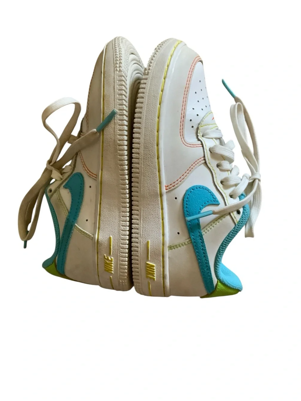 Bundle 2 Nike Little Girls Air Force 1 Sneakers SZ 12c